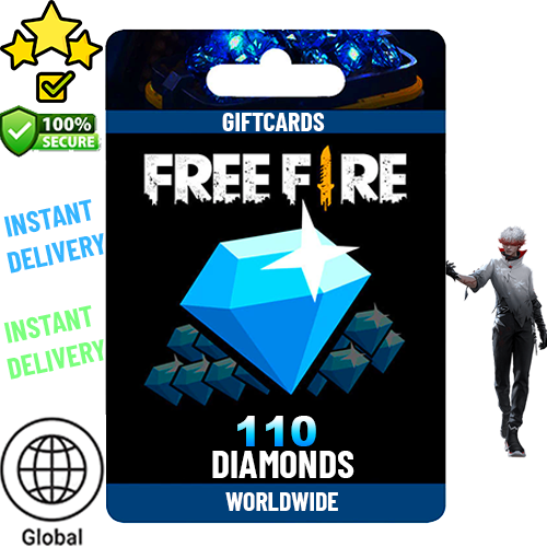 💎 +110 Diamantes Garena FREE FIRE Gift Card *Global* Entrega Instantánea⚡
